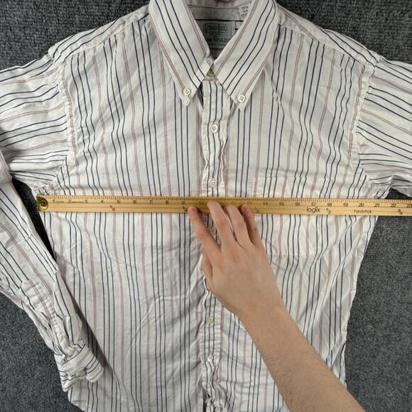 Gitman Bros Tom Wade USA Button Up Shirt Long Sleeve Striped Colorful 15.5 34 - Picture 5 of 16